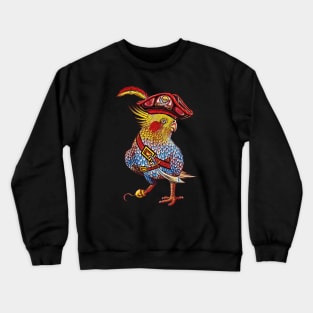 Parrot cockatiel bird pirate cockatiel lover Crewneck Sweatshirt